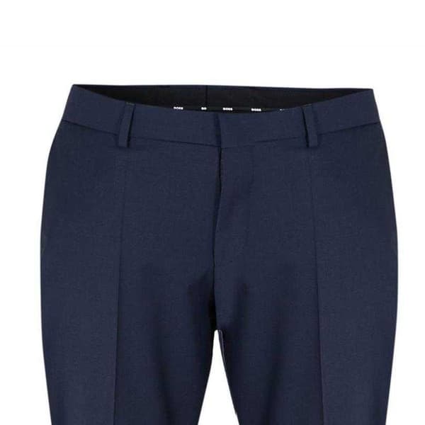 Boss Leon raka byxor för män 40S mörkblå Dark Blue 40S