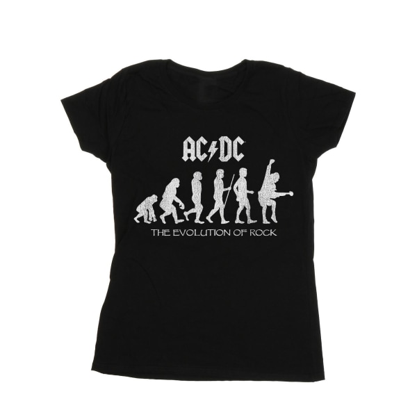 ACDC Dam/Ladies Evolution Of Rock bomull T-shirt S Svart Black S