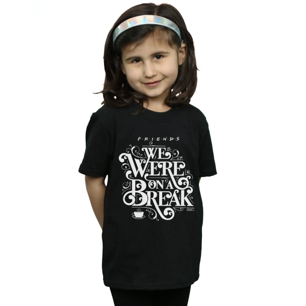 Friends Girls On A Break Prydnads T-shirt i bomull 5-6 år Bl Black 5-6 Years