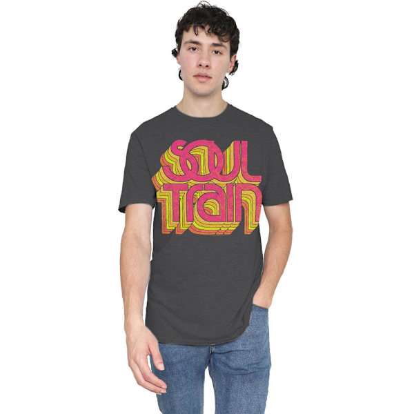 BET Unisex Vuxen Soul Train Vibing Logotyp T-Shirt 3XL Kolgrå Charcoal 3XL