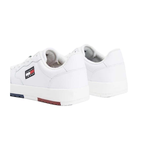 Tommy Jeans Herrskor i läder för basket 7 UK Vit White 7 UK