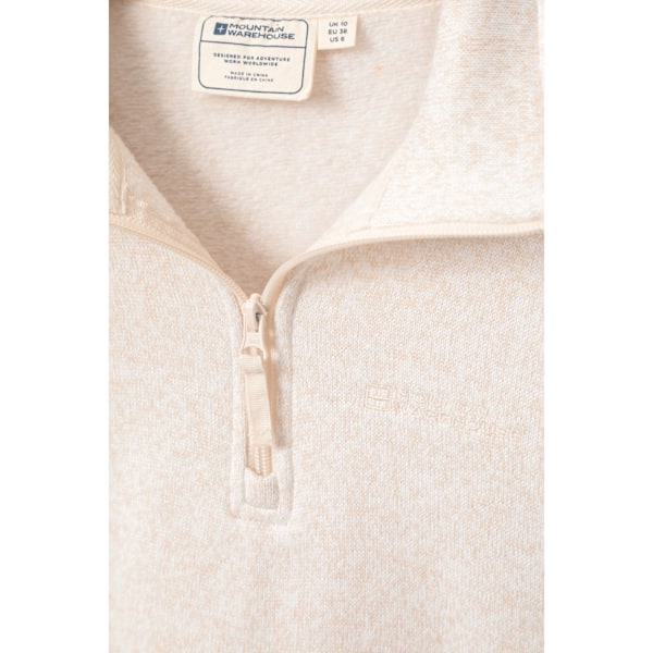 Mountain Warehouse Dam/Dam Idris Fleece Tröja med Halv Dragkedja 16 U Beige 16 UK