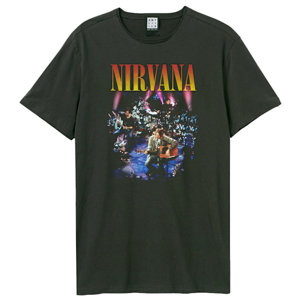 Amplified Unisex Vuxen Unplugged In New York Nirvana T-shirt M Charcoal M