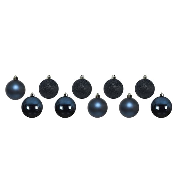 Kaemingk Okrossbar Enfärgad Julkula (10-pack) En Storlek Blue One Size