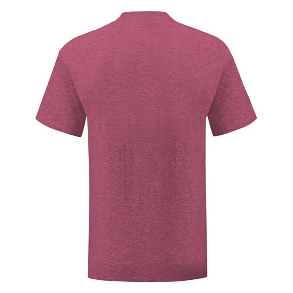 Fruit Of The Loom Iconic T-shirt för män (5-pack) M Heather Bur Heather Burgundy M