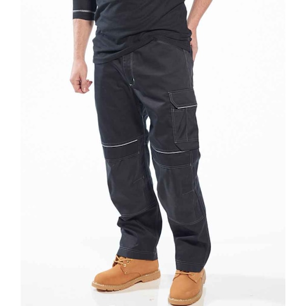 Portwest Herr PW3 Arbetsbyxor 42R Svart Black 42R