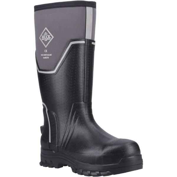 Muck Boots Unisex Vuxen Grit Gummistövlar 48 EU Svart/Grå Black/Grey 13 UK