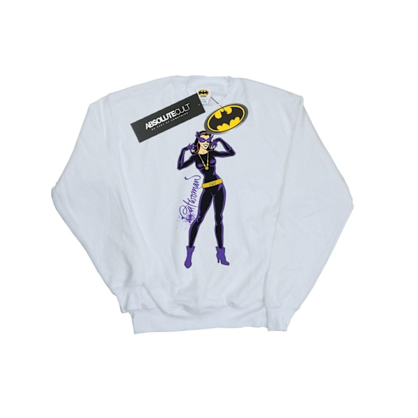 DC Comics Pojkar Catwoman Happy Pose Sweatshirt 12-13 År Vit White 12-13 Years