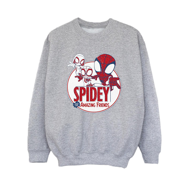 Marvel Boys Spidey And His Amazing Friends Circle Sweatshirt 9- Sports Grey 9-11 Years