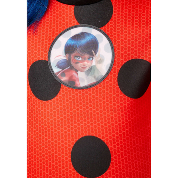 Miraculous Flickor Ladybug Kostym 7-8 År Röd/Svart Red/Black 7-8 Years