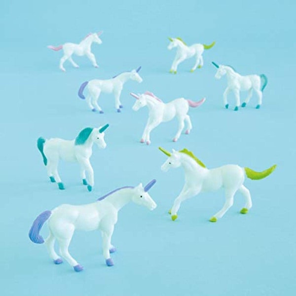 Unika Party Unicorn Plastic Party Favors (Pack med 8) One Size White/Multicoloured One Size