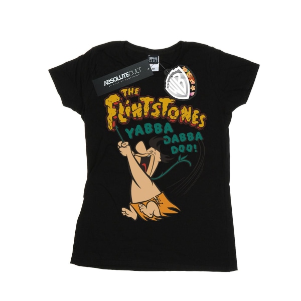 The Flintstones Dam/Damer Fred Yabba Dabba Doo Bomull T-shirt Black M