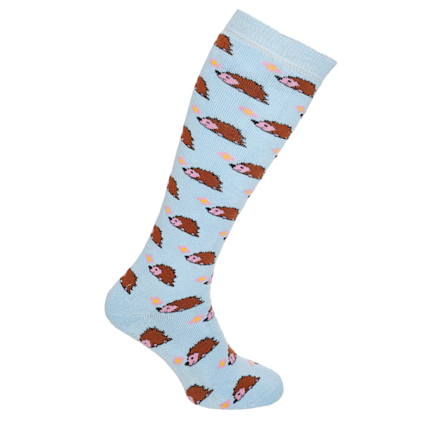 Dams/Dam Animal Design Welly Socks (2 Par) 4-7 UK Skyblu Skyblue/Brown 4-7 UK