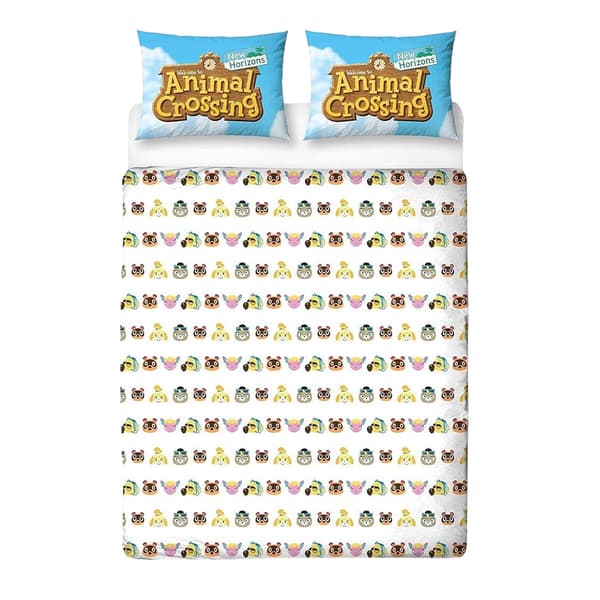 Animal Crossing Strand Vändbart Påslakanset (2-pack) Enkel M Multicoloured Single