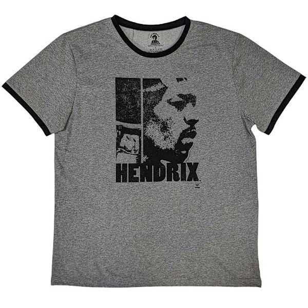 Jimi Hendrix Unisex Adult Let Me Live Ringer Bomull T-shirt XL Grey XL