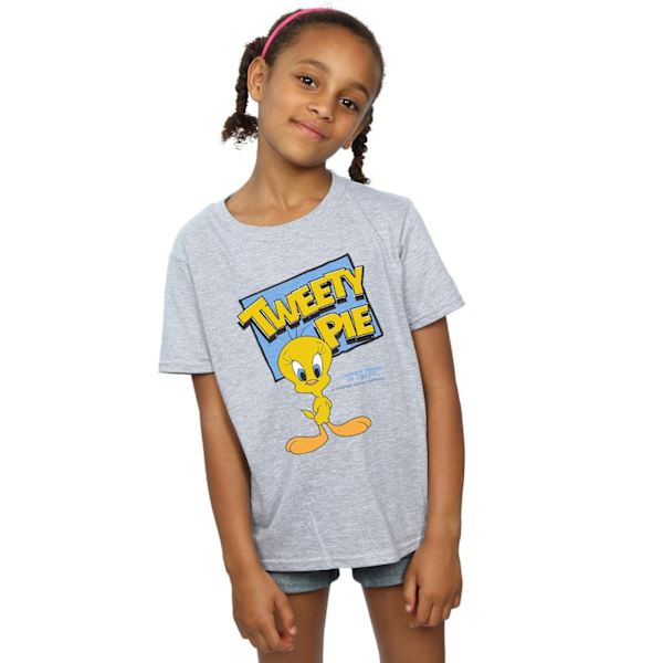 Looney Tunes Girls Tweety Pie Bomull T-shirt 12-13 År Sport Sports Grey 12-13 Years