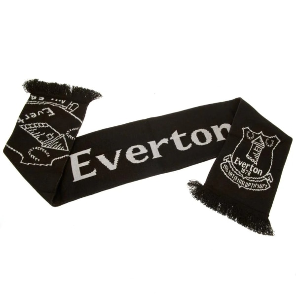 Everton FC React Crest Scarf One Size Svart/Vit Black/White One Size