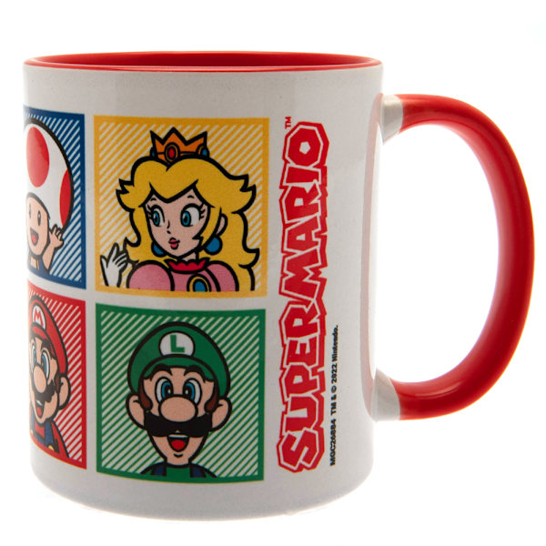 Super Mario Colours Mug En Storlek Röd/Vit Red/White One Size
