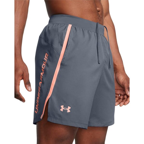 Under Armour Herr Launch Texturerade Sweatshorts L Grå Grey L