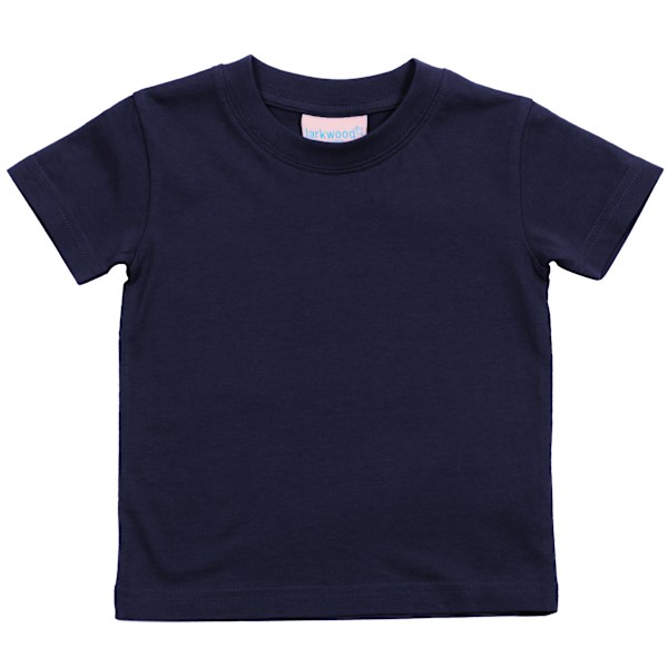 Larkwood Baby/Barn T-shirt med rund hals / Skoluniform 0-6 Marinblå Navy 0-6