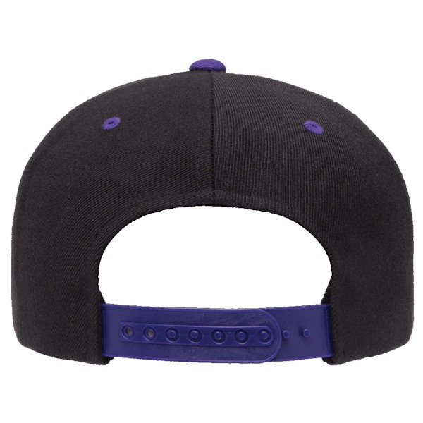 Yupoong Mens The Classic Premium Snapback 2-Tone Cap One Size B Black/Purple One Size