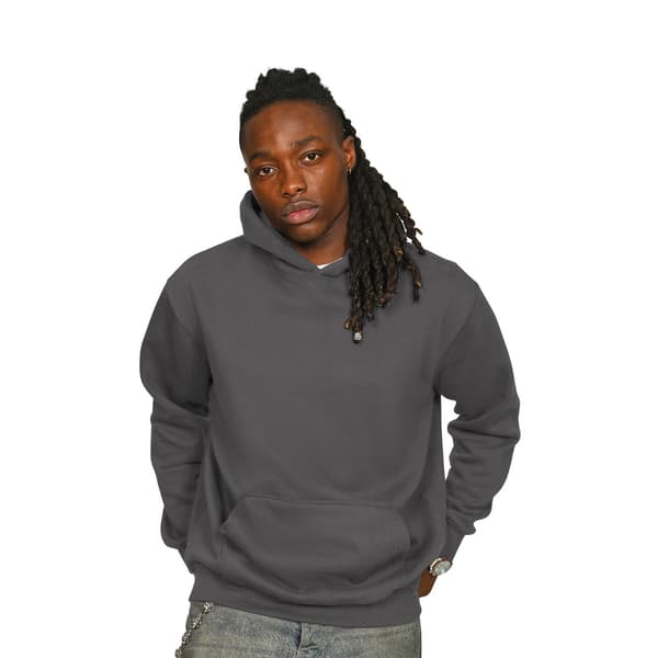 Casual Classics Unisex Vuxen Premium Kammad Bomull Oversized Huvtröja Charcoal 5XL