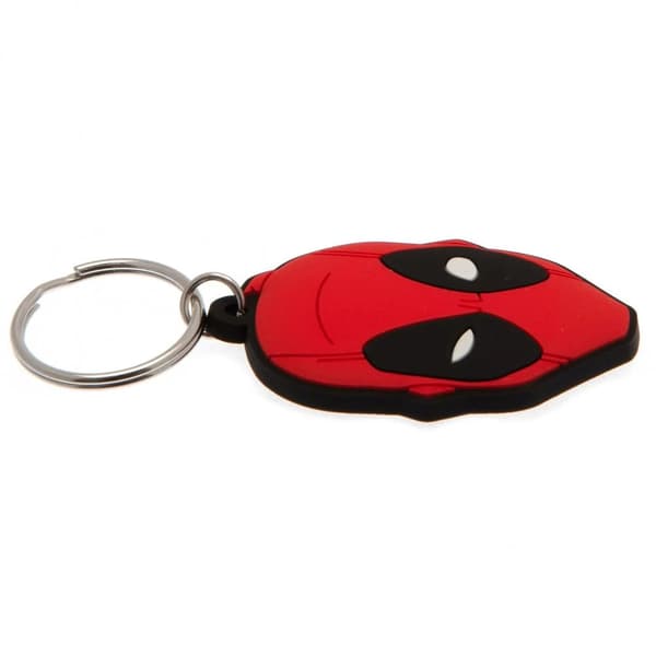 Deadpool Face Nyckelring One Size Röd/Svart Red/Black One Size