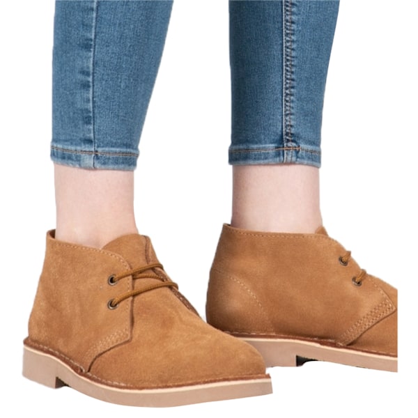 Roamers Unisex Real Suede Unlined Desert Boots 7 UK Sand Sand 7 UK