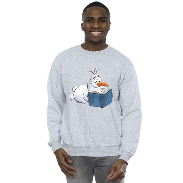 Disney Herr Frozen Olaf Läsning Sweatshirt M Sports Grey Sports Grey M