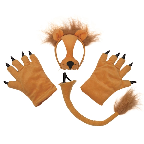 Bristol Novelty Barnmask, svans och tassar lejonkostym för barn Brown One Size