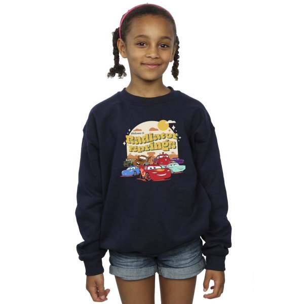 Disney Girls Cars Radiator Springs Group Sweatshirt 12-13 år Navy Blue 12-13 Years