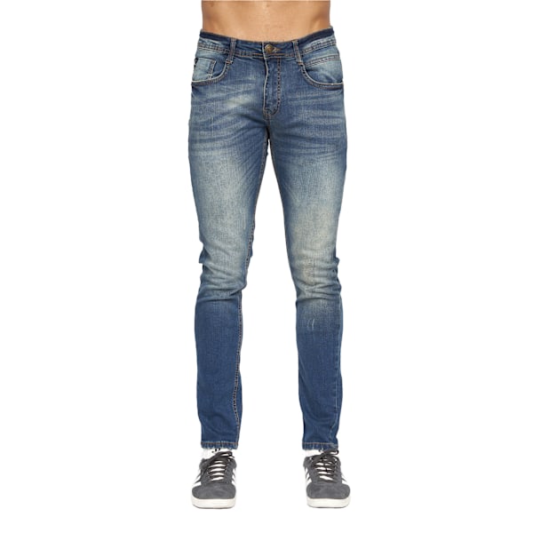 Duck and Cover Herr Tranfold Slim Jeans 34S Tonad Blå Tinted Blue 34S