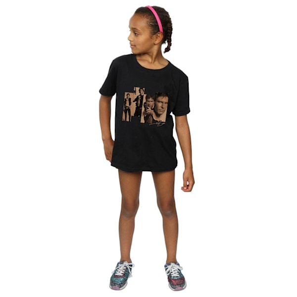 Star Wars Girls Han Solo Photoshoot Bomull T-shirt 12-13 år Black 12-13 Years