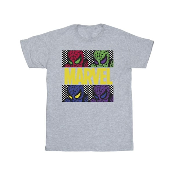 Marvel Girls Spider-Man Pop Art Bomull T-shirt 9-11 År Sport Sports Grey 9-11 Years