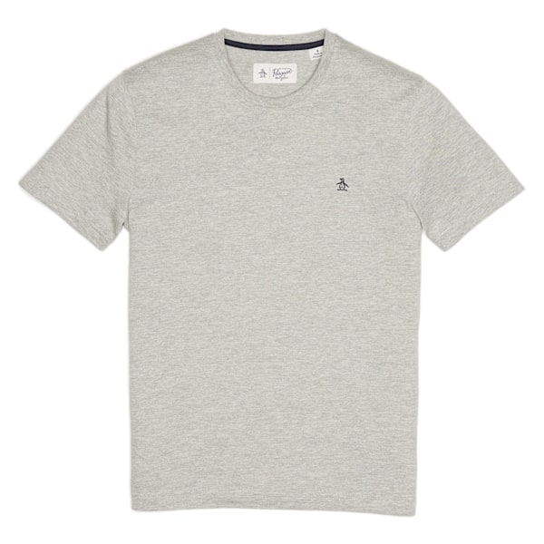 Original Penguin Herr Pin Point Ekologisk Bomulls T-shirt M Grå Grey M