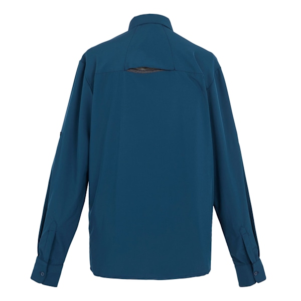 Regatta Herr Enfärgad Packaway Långärmad Reseskjorta S Moonlig Moonlight Denim S
