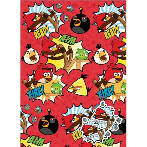 Angry Birds Text Presentpapper One Size Röd/Mångfärgad Red/Multicoloured One Size