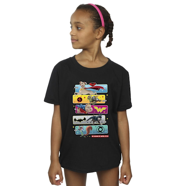 DC Comics Girls DC League Of Super-Pets Character Pose Bomull T-shirt Black 3-4 Years