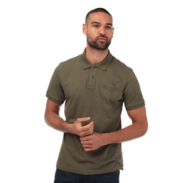 Gant Herr Shield Pikétröja L Grön Green L
