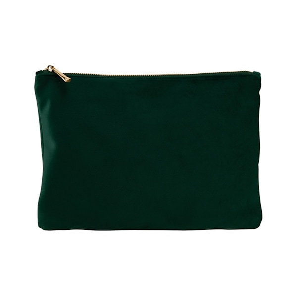 Bagbase Velvet Kosmetisk Väska 17cm x 12cm Mörk Smaragd Dark Emerald 17cm x 12cm