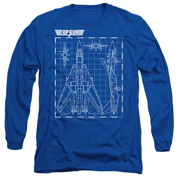 Top Gun Unisex Vuxen Schematisk T-shirt M Kungsblå Royal Blue M