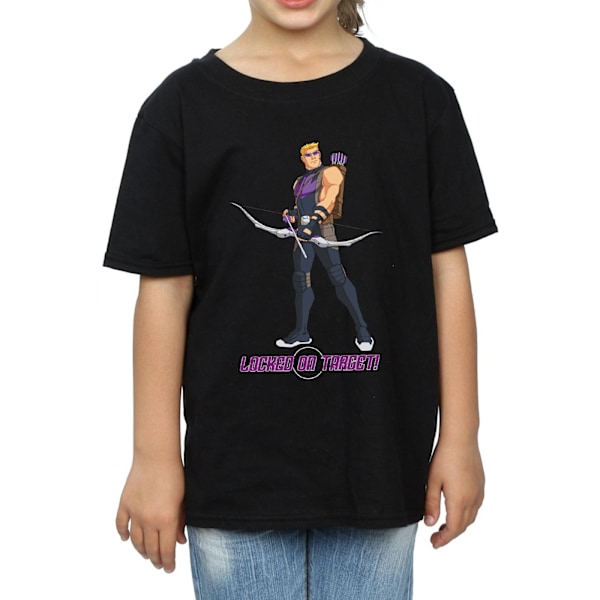 Marvel Girls Hawkeye Locked On Target Bomull T-shirt 7-8 år Black 7-8 Years