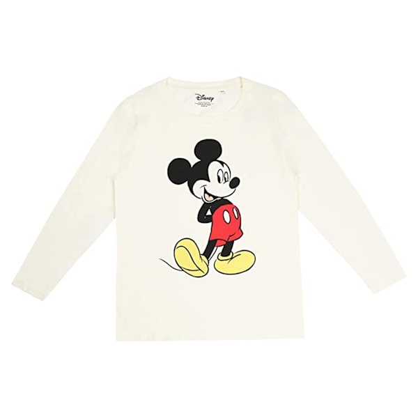 Disney Womens/Ladies Relax Mickey Mouse Långärmad Lång Pyjamas Cream/Black/Red M