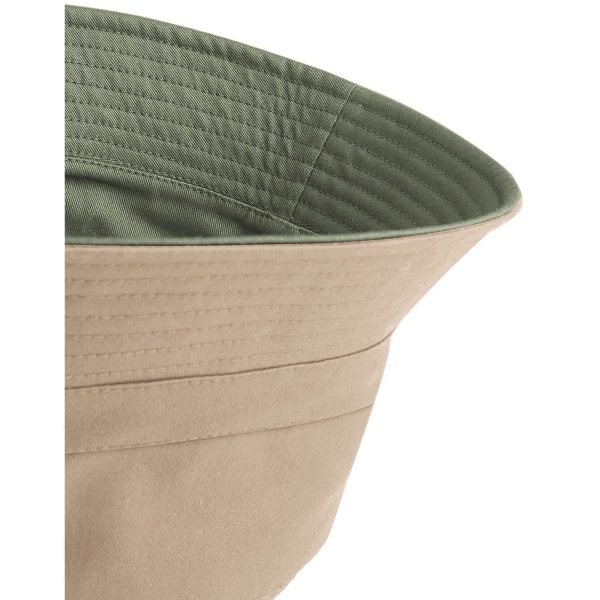 Beechfield Unisex Vuxen Vändbar Bucket Hat SM Oliv/Sten Olive/Stone S-M