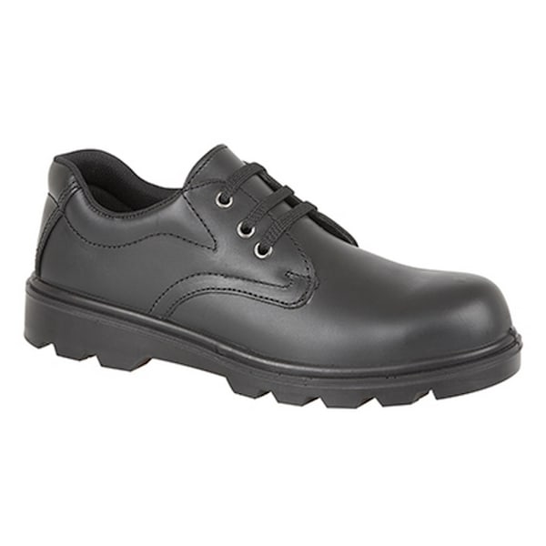 Grafters Herr Plain 3 Eye Shine Läder Säkerhetsskor 9 UK Svart Black 9 UK