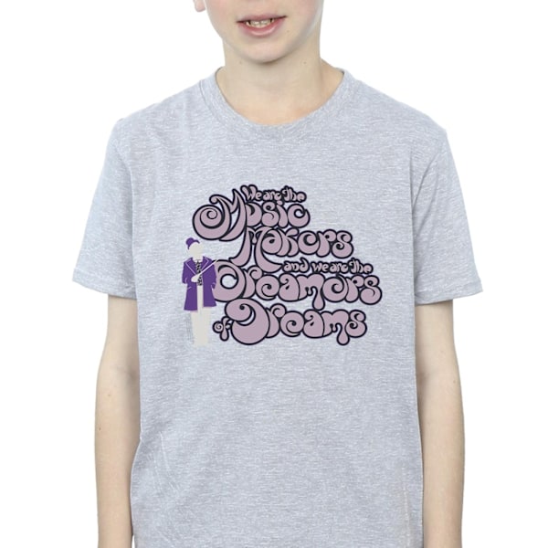 Willy Wonka Boys Dreamers Text T-Shirt 9-11 år Sports Grey Sports Grey 9-11 Years