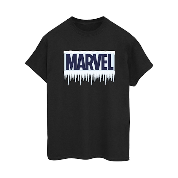 Marvel Dam/Kvinnor Islogotyp Bomull Boyfriend T-shirt 4XL B Black 4XL