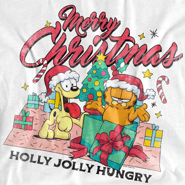 Garfield Unisex Vuxen God Jul T-Shirt L Vit White L