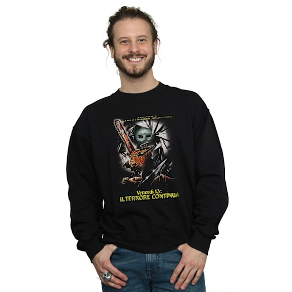Fredagen den 13:e Herr Italiensk Filmaffisch Sweatshirt XXL Svart Black XXL