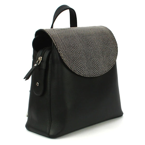 Eastern Counties Leather Petra Snake Print Läderryggsäck En Black One Size